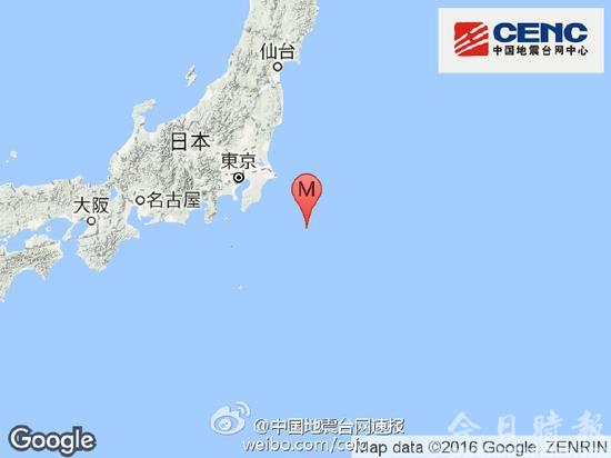 日本本州东海岸发生6.4级地震 震源深度10千米
